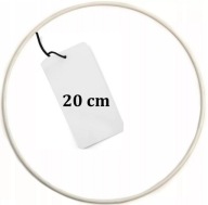 BIELY kovový krúžok na makramé lapač snov, 20 cm