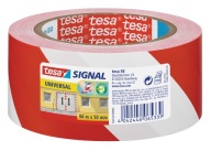 Tesa červeno-biela samolepiaca výstražná páska 66m x 50mm