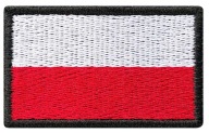 Nažehľovačka, nášivka, termoaplikácia, poľská vlajka, 4,1 x 2,3 cm, nášivka