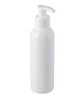 Fľaša s pumpičkou 150ml, HDPE, 24/410, biela