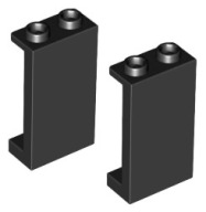 LEGO Black/Black Panel 1x2x3 (87544/4614788) 2ks