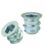 10x nástrčka M6 x 10 mm, dvojzávitová skrutka do dreva, nábytková vložka