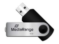 MEDIARANGE PENDRIVE 16 GB USB 2.0 OTOČNÝ KOV