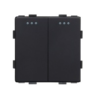 Spínač svetiel 2P, mechanická vložka, čierna RTX SH