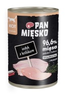 Pan Mięsko Mokré krmivo pre mačky Morka s králikom 400g 1 kus