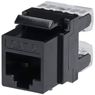 Keystone Modul RJ-45 LAN zásuvka CAT.6 čierna