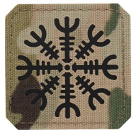 AEGISHJALMUR LASER CUT M-TAC Multicam Terror HELMET Patch-Black