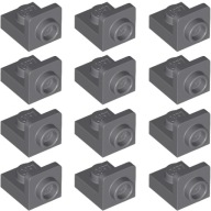 LEGO skladací tanier 1x1 - 1x1 tmavosivá 6225494 36840 - 12ks