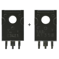 Pár audio tranzistorov 2SA1358 + 2SC3421 120V 1A TO126 HFE Y klasifikácia