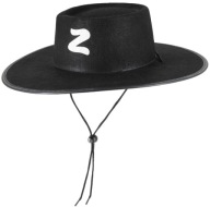 ČIERNY KLOBÚK ZORRO 57 CM DOPLNKY K ŠATÉM KARNEVAL NARODENINOVÁ PÁRTY