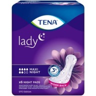 Špecializované hygienické vložky TENA LADY MAXI NIGHT 6 kusov