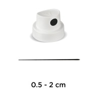 ČIERNO-BIELA ​​TRYSKA 0,5-2 cm NÁSTREK NA STRIEKANIE