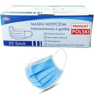 POĽSKÉ OCHRANNÉ MASKY 3 vrstvy 50 ks.