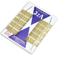 Iza barrettes, krimpované, zlaté, 2 loptičky, 5 cm, 100 ks
