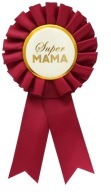 Deň matiek kotilión SUPER MOM Burgundsko Deň matiek