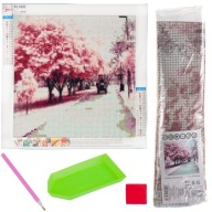 DIAMANTOVÁ VÝŠIVKA Diamantová maľba Diamantová mozaika TREES PARK 5D AVENUE