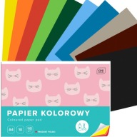FAREBNÝ PAPIER, A4, 10 listov, 115G, INTERPRINT