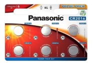6x lítiová batéria Panasonic CR2016 3V cena za 6 ks