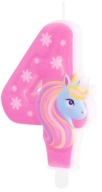 Tortová sviečka UNICORN číslo 4 narodeniny