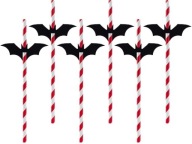 Halloweenske slamky Netopiere 24 cm 6 ks párty