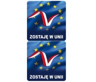 Zostávam v EÚ Nálepky Nálepky Nápis Vlajka 2 ks