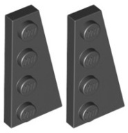 LEGO platňa/krídlo 2x4 P čierna 41769/4160869 x2