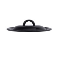 Smaltovaná pokrievka na hrniec, univerzálna pokrievka Silesia, čierna, 18 cm