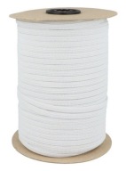 Guma 5 mm ploché tenké pletené oblečenie elastické, biele - 2 metre