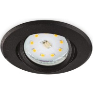 Kobi LED držiak halogénovej žiarovky, pohyblivý, okrúhly, matný čierny OH29 5463