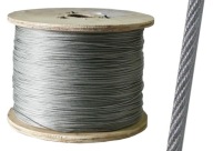 10m úsek Lano Oceľový kábel s PVC plášťom 2mm výplet 6x7+FC pozinkovaný