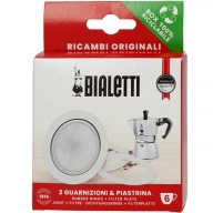 Bialetti - Tesnenie (3 ks) + sitko pre 6 t hliníkové kávovary