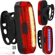 BIKE ZADNÉ SVETLO LED USB SVETLO NA BICYKEL ZADNÉ SVETLO ČERVENÉ