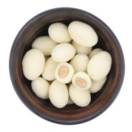 Mandle v bielej čokoláde s kokosom 100g
