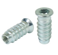 10x M6 x 24 mm nástrčný dvojzávitový nábytkový otvor na skrutku do dreva