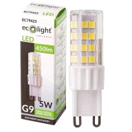 EcoLight LED žiarovka G9 závit 5W (45W) 3000K Teplá farba 450lm