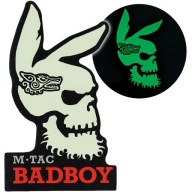 NÁŠIVKA ZNAKU BAD BOY, SVIETEĽNÝ VELCRO M-TAC, ČIERNA