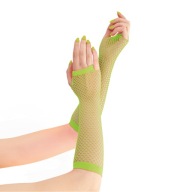 Sieťované rukavice bez prstov, zelené, strednej veľkosti, 24 cm