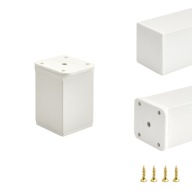 NÁBYTOK NA NOHY NOHA NASTAVITEĽNÁ NOHA V 6 CM, BIELA