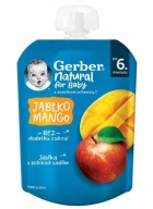 GERBER prírodný jablkový mango mousse dezert 6m+ 80g