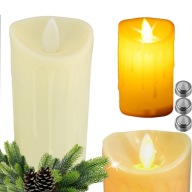 LED VLOŽKA SVIEČKY BLIKAJÚCI PLAMEŇ SVIEČKA VODEODOLNÁ + BATÉRIE 9,5 cm