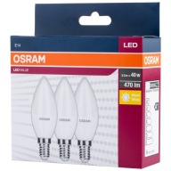 LED SVIEČKOVÁ žiarovka E14 5,5W 40W 2700K OSRAM 3-BAL.