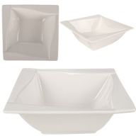 BIELA ​​ŠTVRTÁ MISKA NA ŠALÁT PORCELÁNOVÁ MISKA Štvorcová Štvorcová ŠALÁTOVÁ MISKA