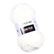 YarnArt Jeans Plus 01 Biely cukor
