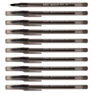 Black BIC Round Stic Classic guľôčkové pero - 10 ks.