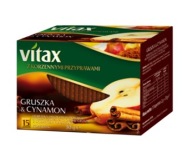 Vitax Čaj Hruška a škorica 15 obálok 2g