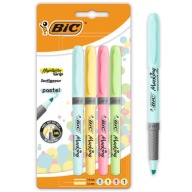 ZVÝRAZŇOVAČ BIC GRIP 4 PASTELOVÉ FARBY