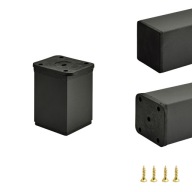 NÁBYTOK NA NOHY NOHA NASTAVITEĽNÁ NOHA V 6 CM, ČIERNA