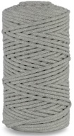 Bavlnená šnúra Macrame, šedá 50m, 3mm