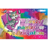 KNIHA FAREBNÉHO PAPIERA S GLITROM B4 8KOL 150G