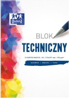 OXFORD TECHNICAL BLOCK A4 10 listov BIELY 250g hrubý kartón